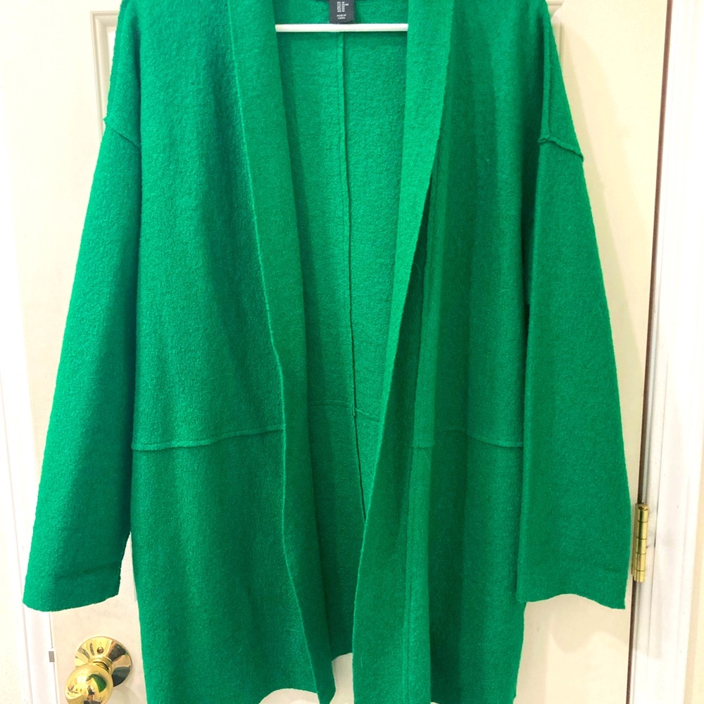 Tahari Green Sweater Jacket